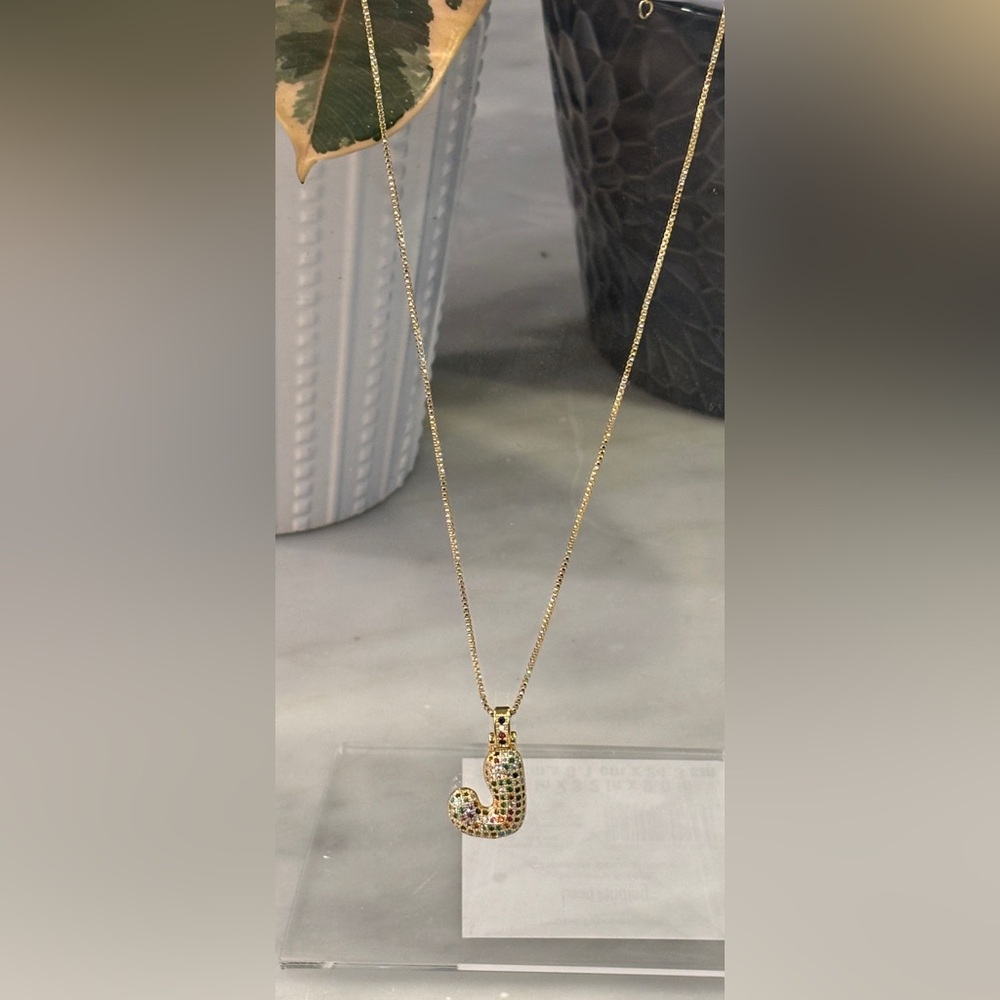 NWOT Bejeweled Letter J